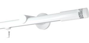 Karnisz pojedynczy standard Carbonera biała Ø 19 w kolorze biały połysk